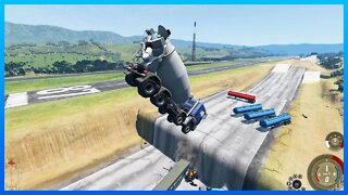 TruckFails | Cars vs Giant Bulge #160 | BeamNG.Drive |TrucksFails