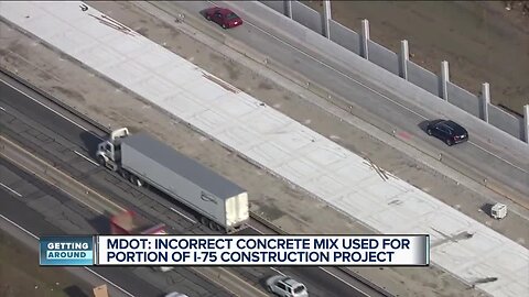 Concrete on portion of I-75 project in Oakland County needs to be removed & replaced