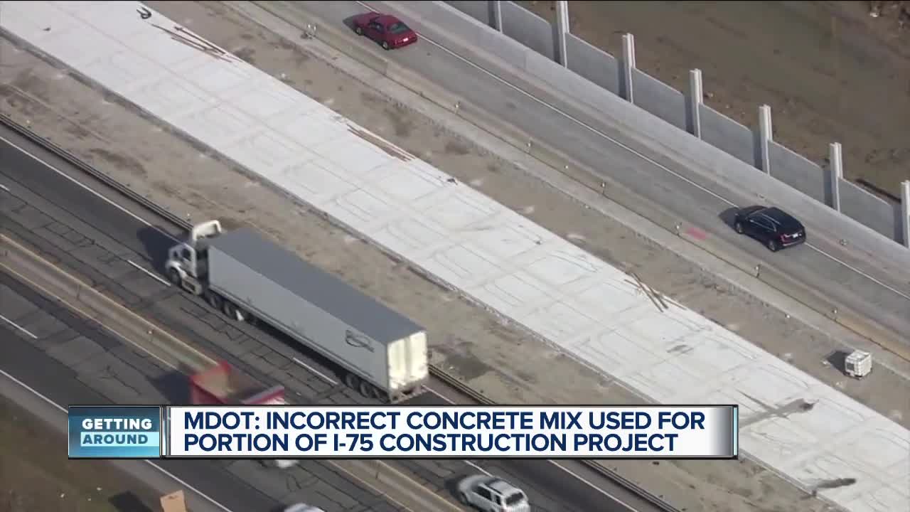 Concrete on portion of I-75 project in Oakland County needs to be removed & replaced