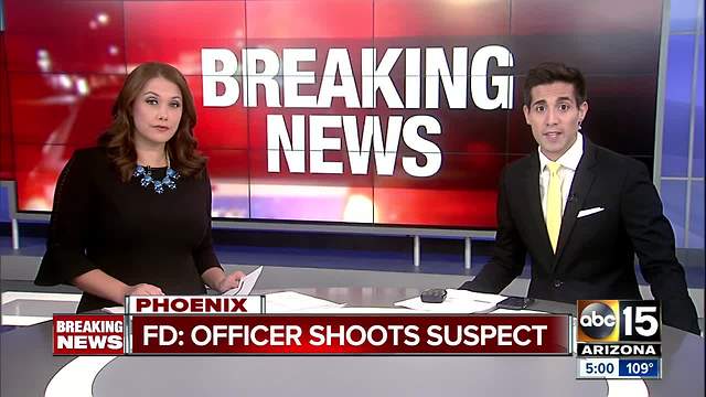 Suspect shot by officer in Phoenix Sunday