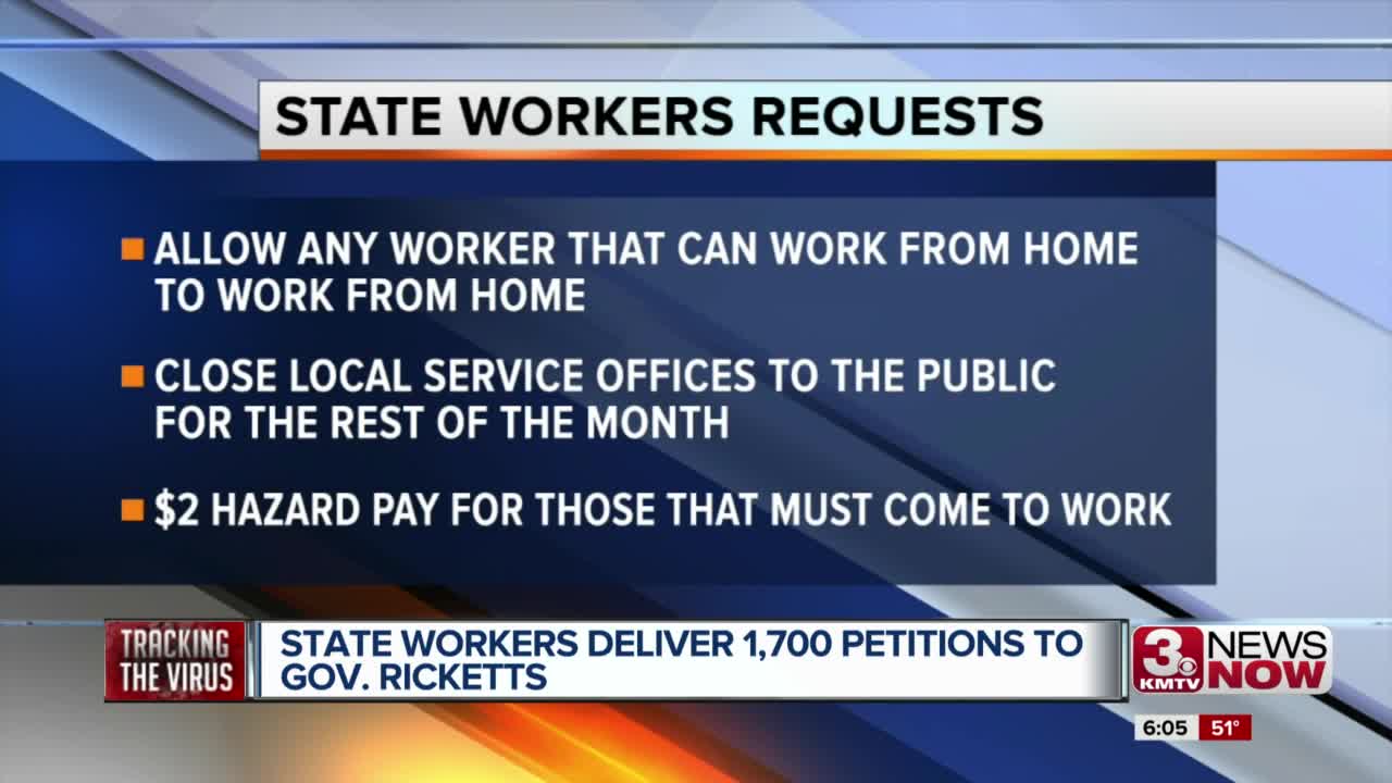 State workers deliver 1,700 petitions to Gov. Ricketts