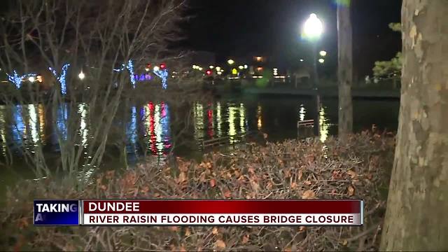 M-50 bridge is closed as the River Raisin continues to rise in Dundee