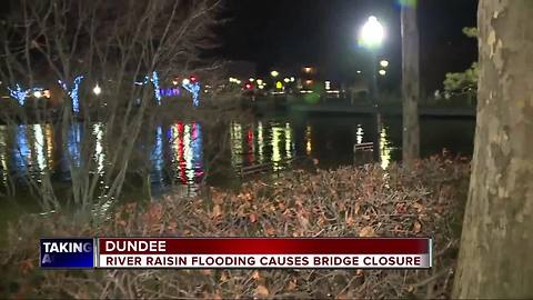 M-50 bridge is closed as the River Raisin continues to rise in Dundee