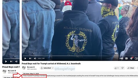 Proud Boys wait for Trump’s arrival at Wildwood, N.J. boardwalk