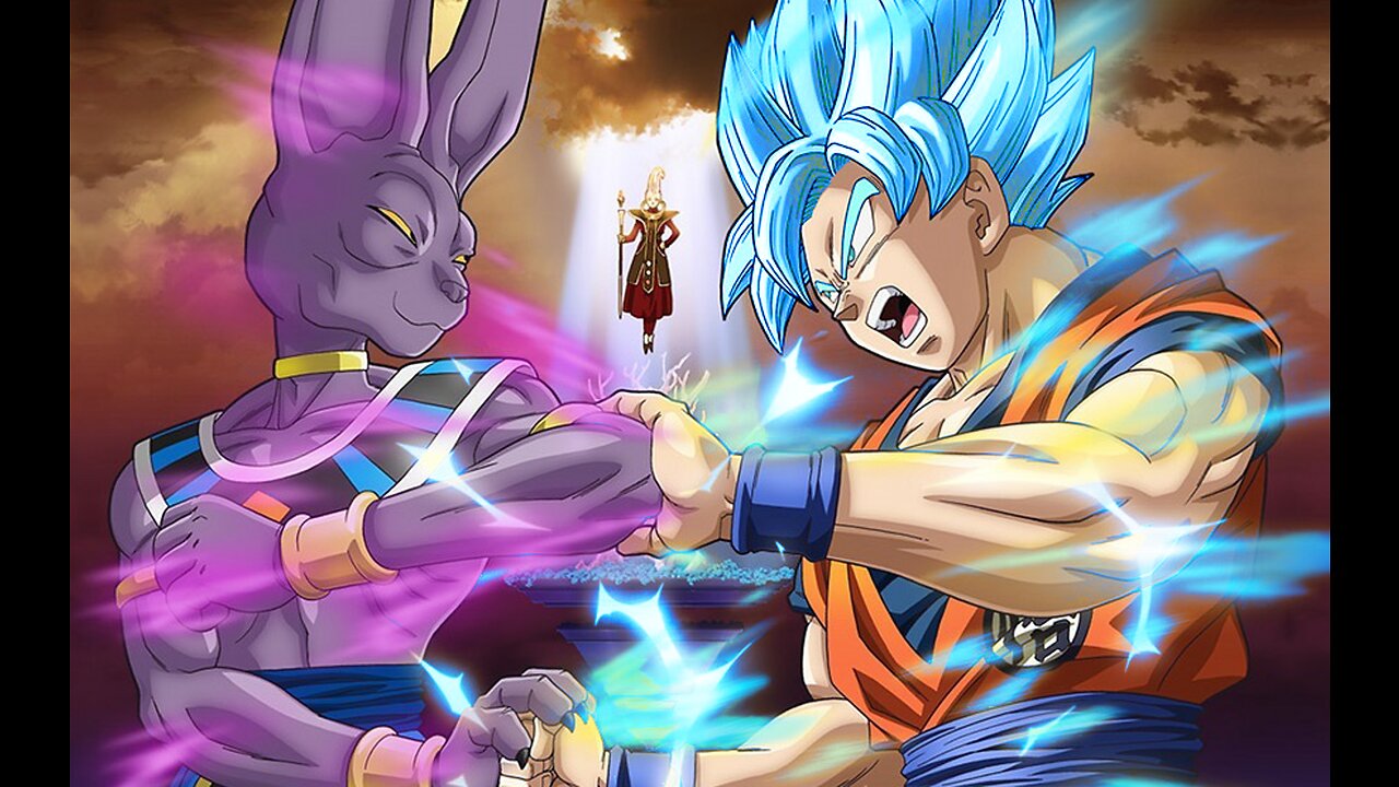 God Goku vs Beerus Full Fight (English dub) #goku #beerus #gokubeerusfight