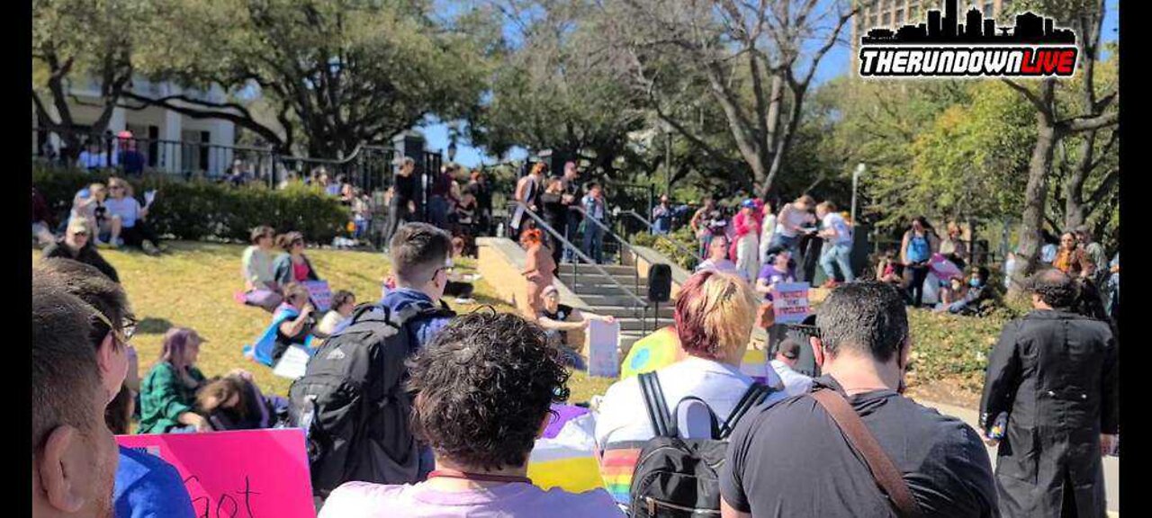 Erie Child Sex Change Commercial Plays at Austin Rally.