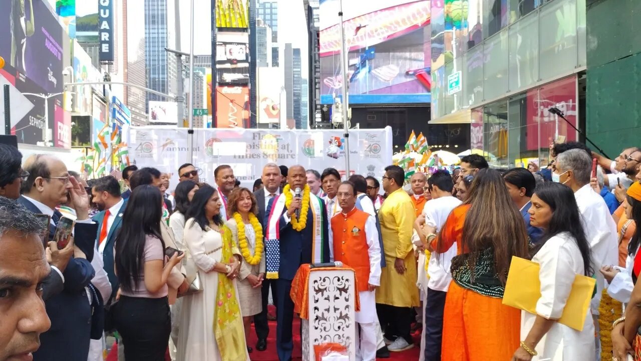 The 75th #Indian Independence Flag Hoisting Federations of Indian Associations NY NJ #india #india75