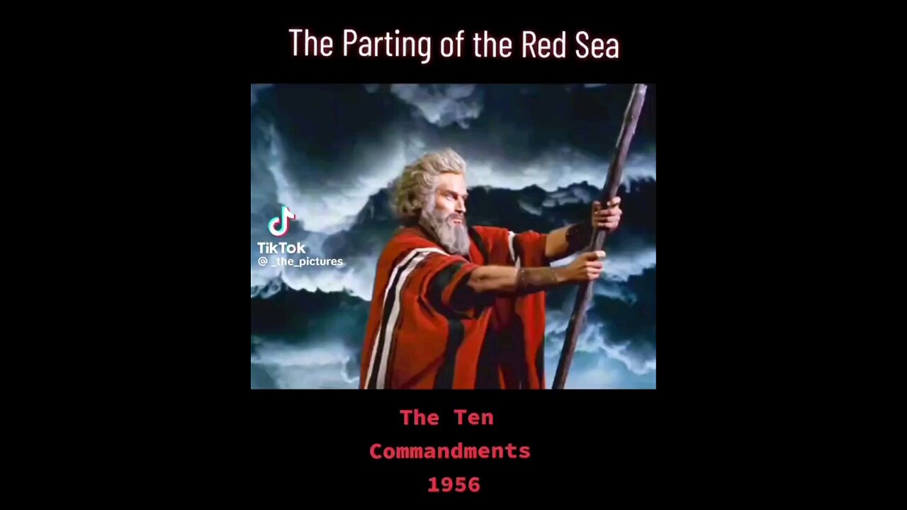 Parting the Red Sea "THE 10 COMNANDMENTS" starring Charlton Heston