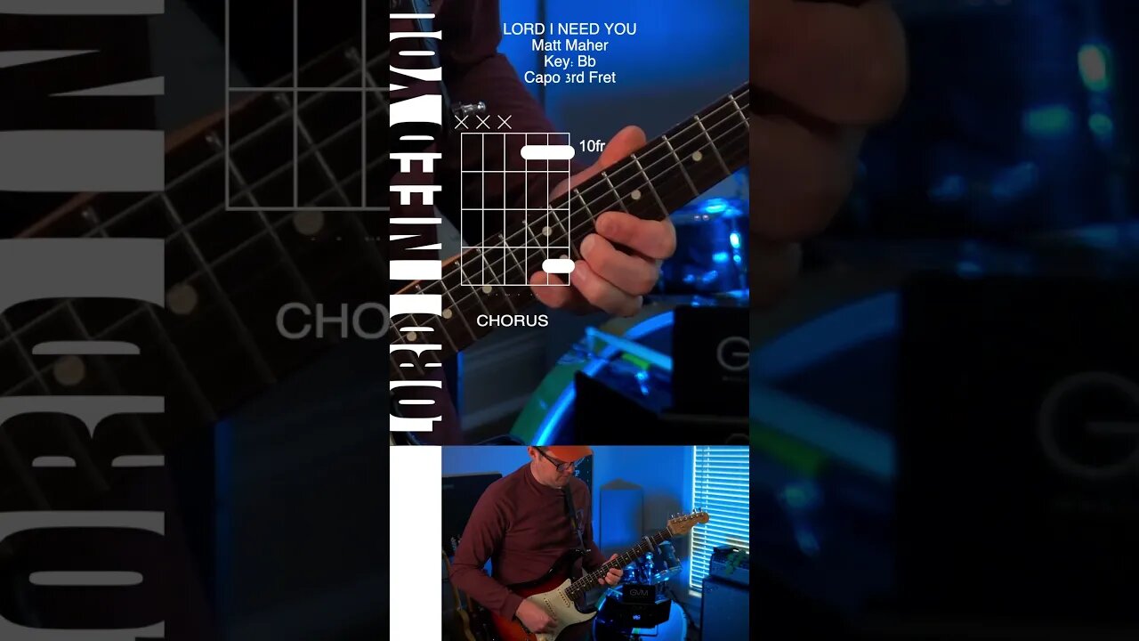 Lord I Need You by Matt Maher Electric Guitar Lead Tutorial #worshiptutorials #worshipsongs