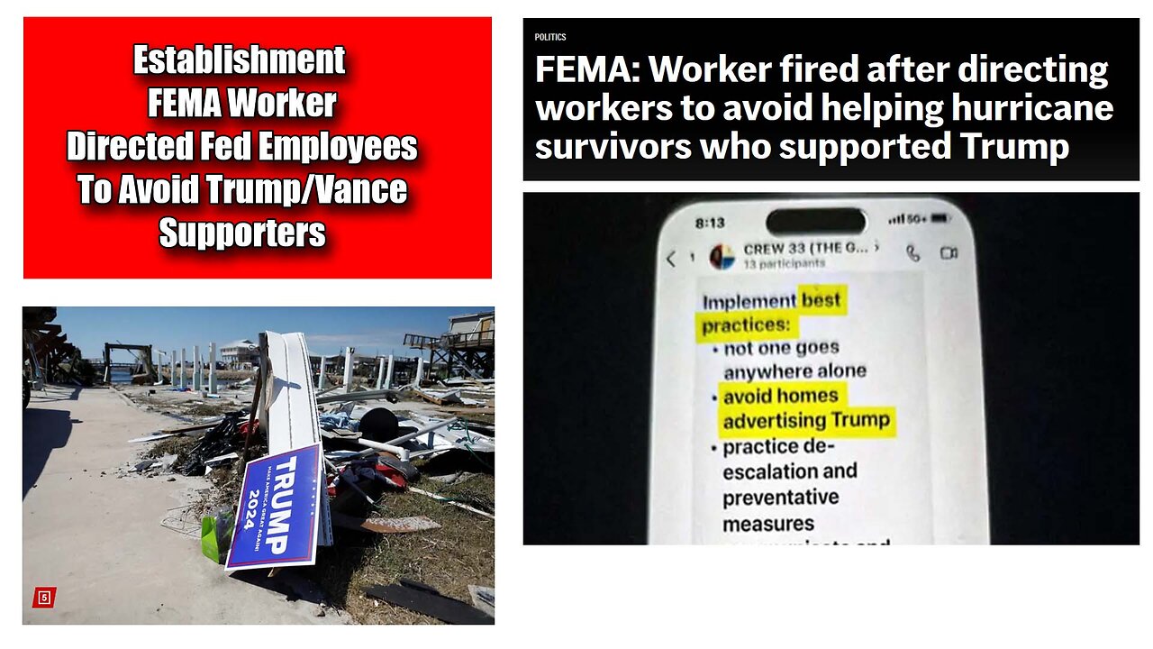 FEMA Employee Fired Over Discriminating Against Trump Vance Supporters