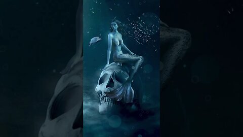 Mermaid #fantasy #fish #sea #ocean #blue #skull #magical #animation #dark #samsungmobile #shorts