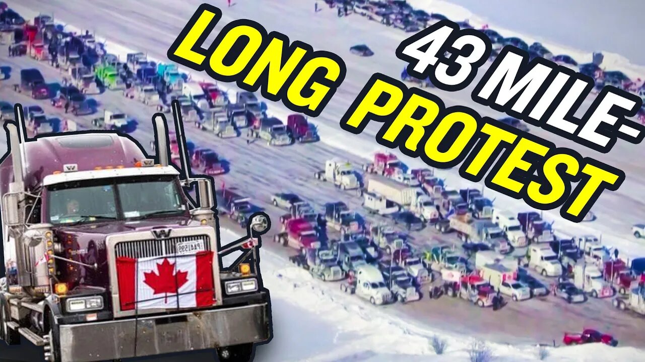 MASSIVE Trucker Protest Across Canada Upsets Trudeau