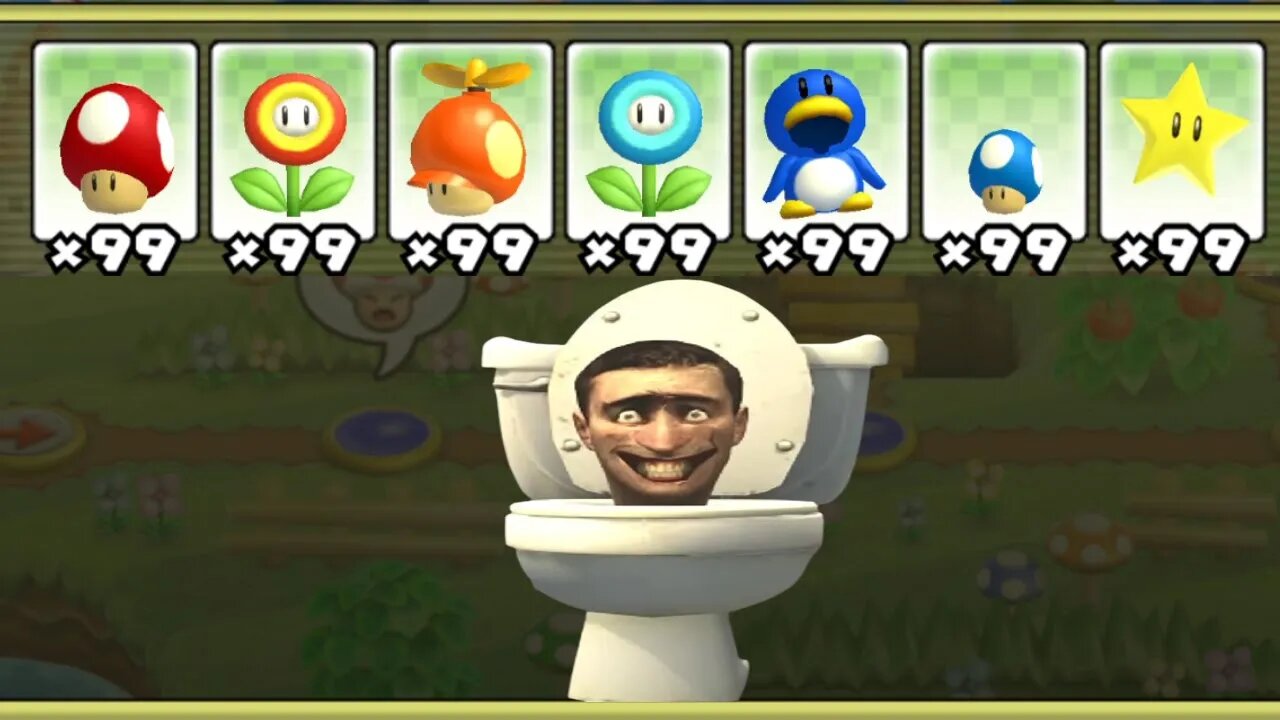 What happens when Skibidi Toilet uses Mario's Power-Ups?