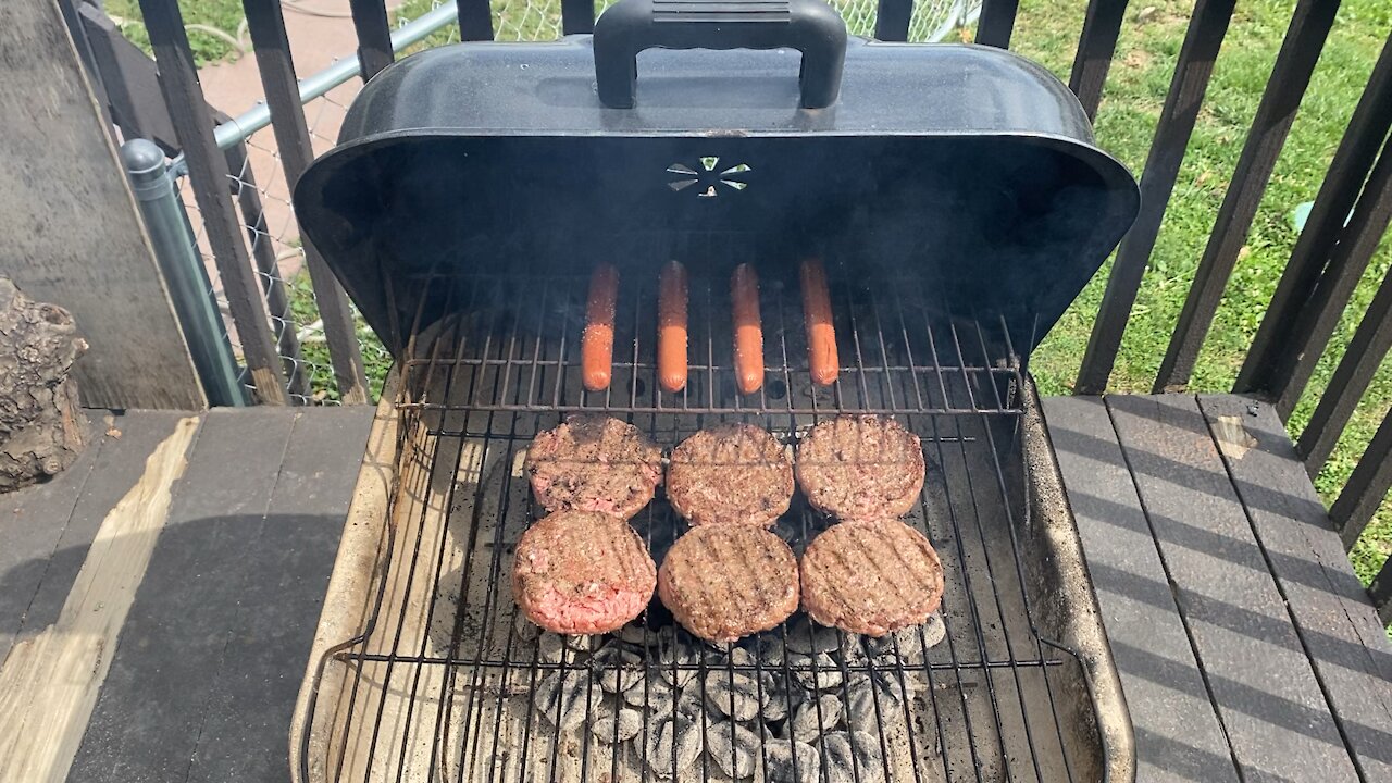 Grilling Hamburgers and Hotdogs