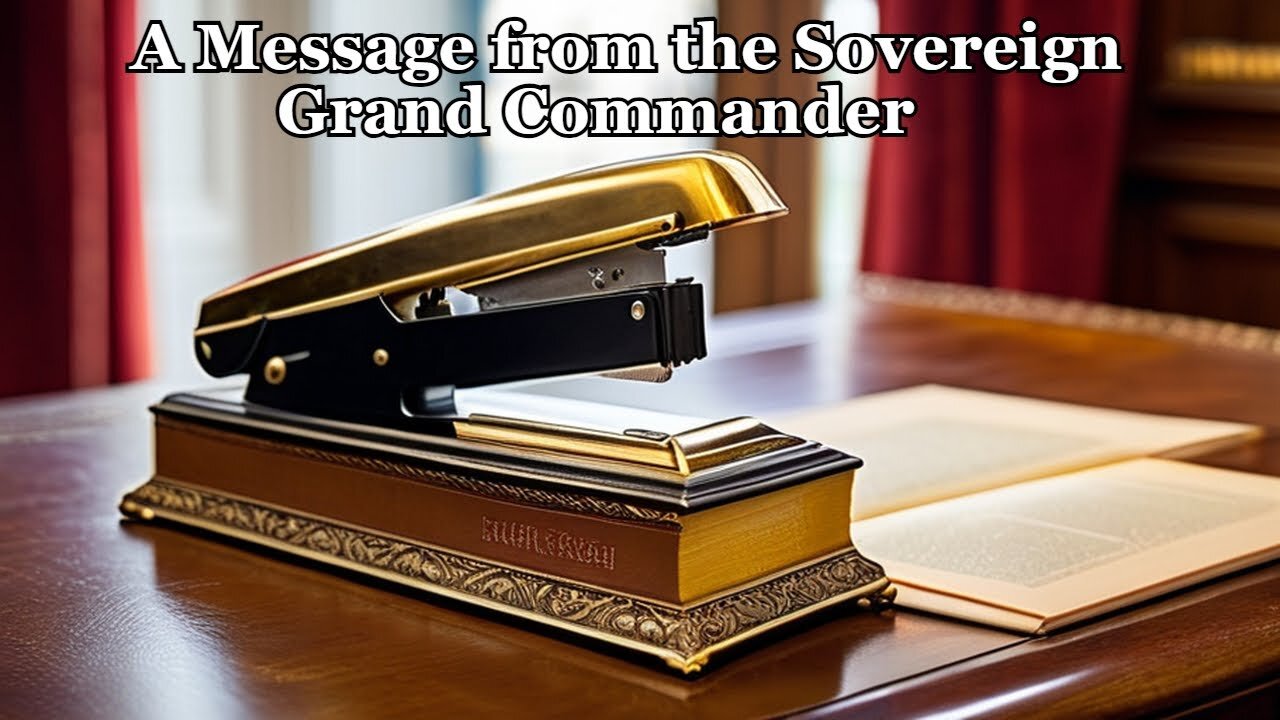 "My Stapler"- A Message From The Sovereign Grand Commander