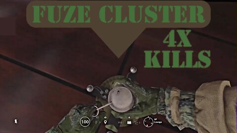 CRAZY Fuze Cluster Charge Win with a 4K on Rainbow Six Siege!!