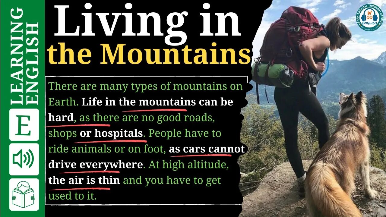 learn english through stories beginner level 🍁 Living in the Mountains