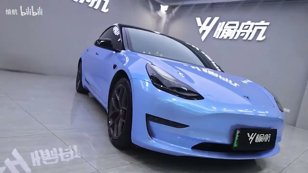 特斯拉3p换装双色青幻蓝