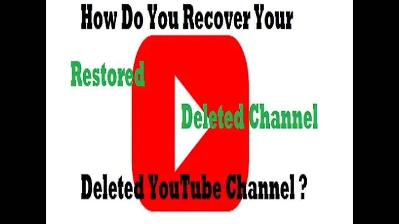 How Do You Recover Your Permanently Deleted YouTube Channel ?