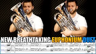 New Breathtaking Euphonium Duet "Even Darkness Must Pass" by Iain Mundy. Sheet Music Play Along!