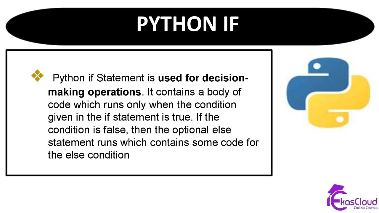 # PYTHON IF _ Ekascloud _ English