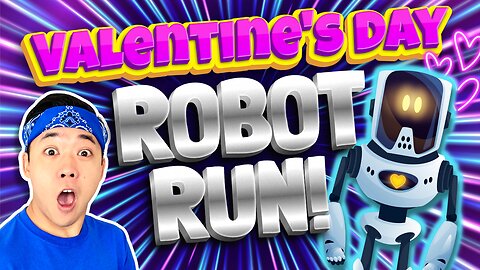 🤖💛 Valentine's Day ROBOT RUN | Kids Brain Break + Freeze Dance | GoNoodle Inspired