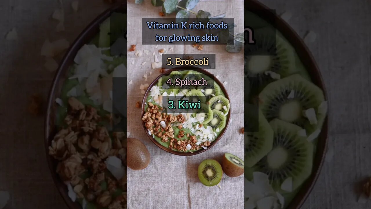 Vitamin K rich foods for glowing skin #trending #youtibeshorts