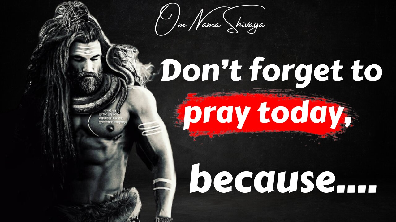 God says dont forget to pray today