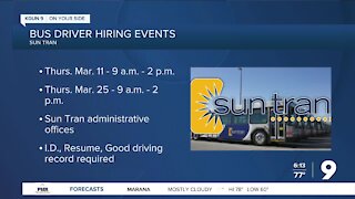 Sun Tran looks to hire bus drivers at open house events