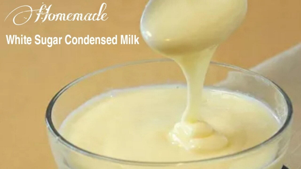 Homemade white sugar condensed milk