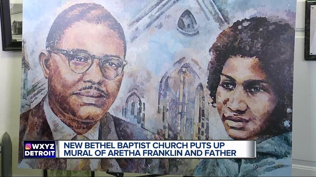 New Bethel Baptist Church puts up mural of Aretha Franklin and father