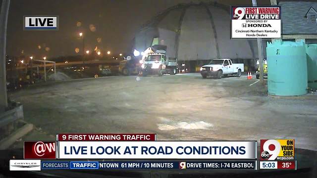 Road crews preparing for potentially icy morning commute