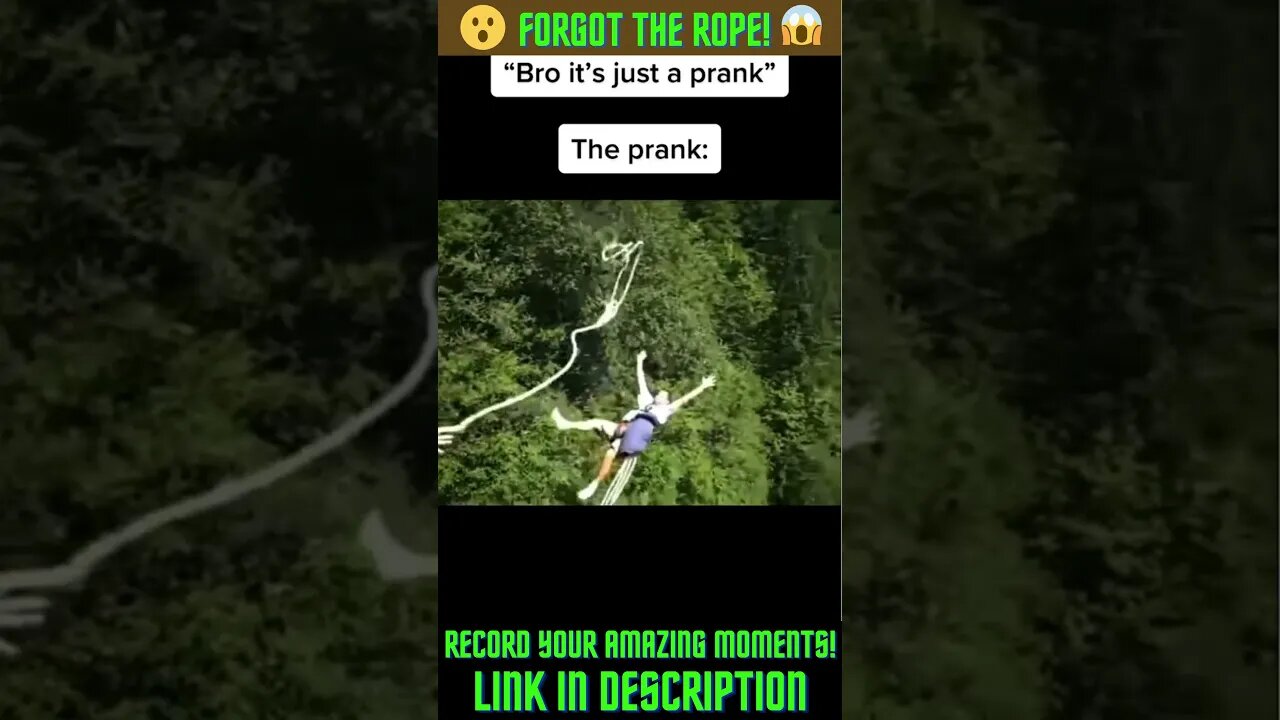 OOPS! We Forgot the Rope! #Shorts #Prank #Pranks #Bungie #Bungee Jump #Bungie Jump #Youtube Shorts