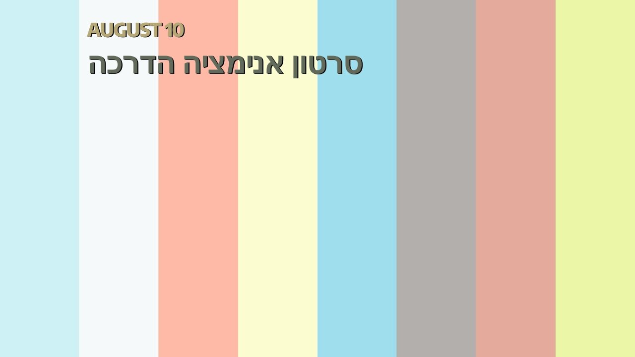 סרטון אנימציה הדרכה