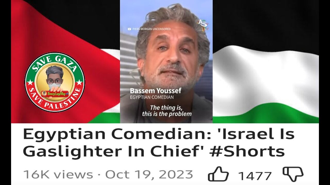 EGYPTIAN COMEDIAN | ISRAEL IS GASLIGHTER IN CHIEF'S