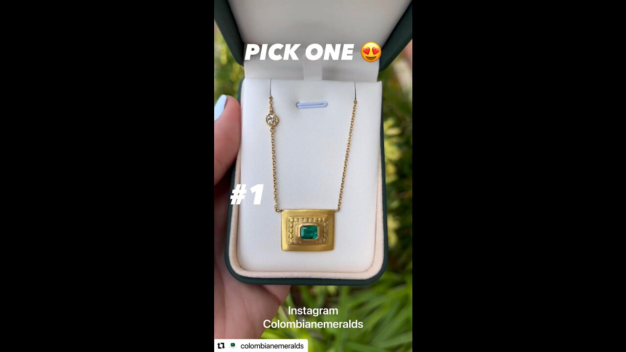 Real certified Colombian emerald gold necklace and pendant fine jewelry gifts and ideas