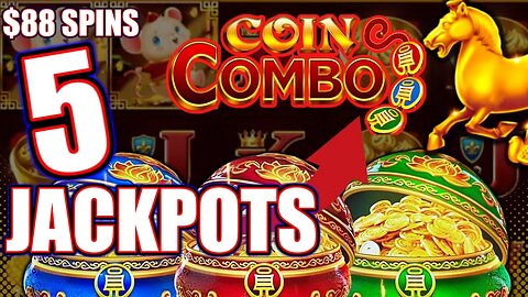 🤯 5 JACKPOT Handpays on COIN COMBO at $88 a Spin? 🃏 Are You KIDDING? RAJA NEVER STOPS