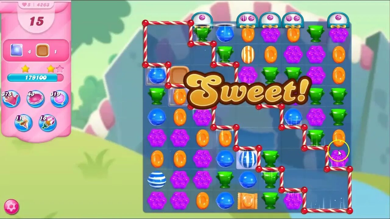 Candy Crush Level 4263 Talkthrough, 23 Moves 0 Boosters