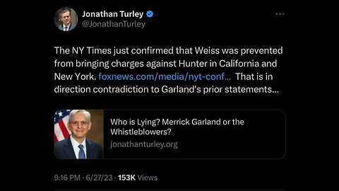 🚨New Anti-Biden Whistleblower BOMBSHELL | NYT Confirms Garland LIED | Tucker 'Joe Will Be Replaced'