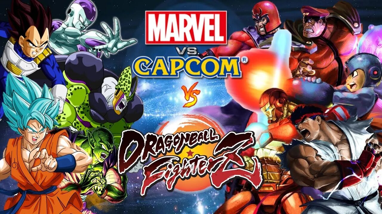 Marvel Vs Capcom Vs Dragon Ball FighterZ Captain America Vs Goku