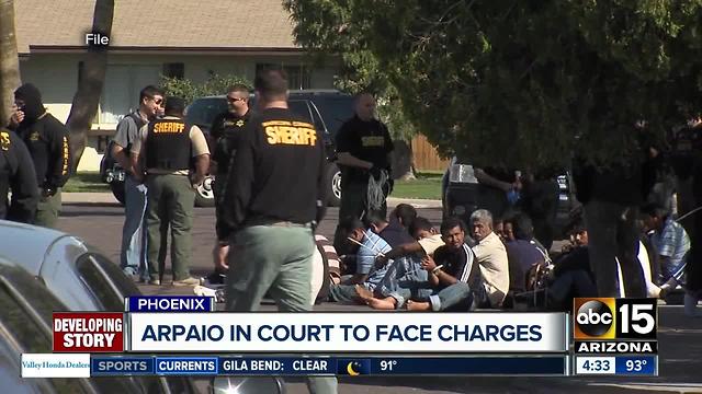 Arpaio in court to face charges of contempt of court