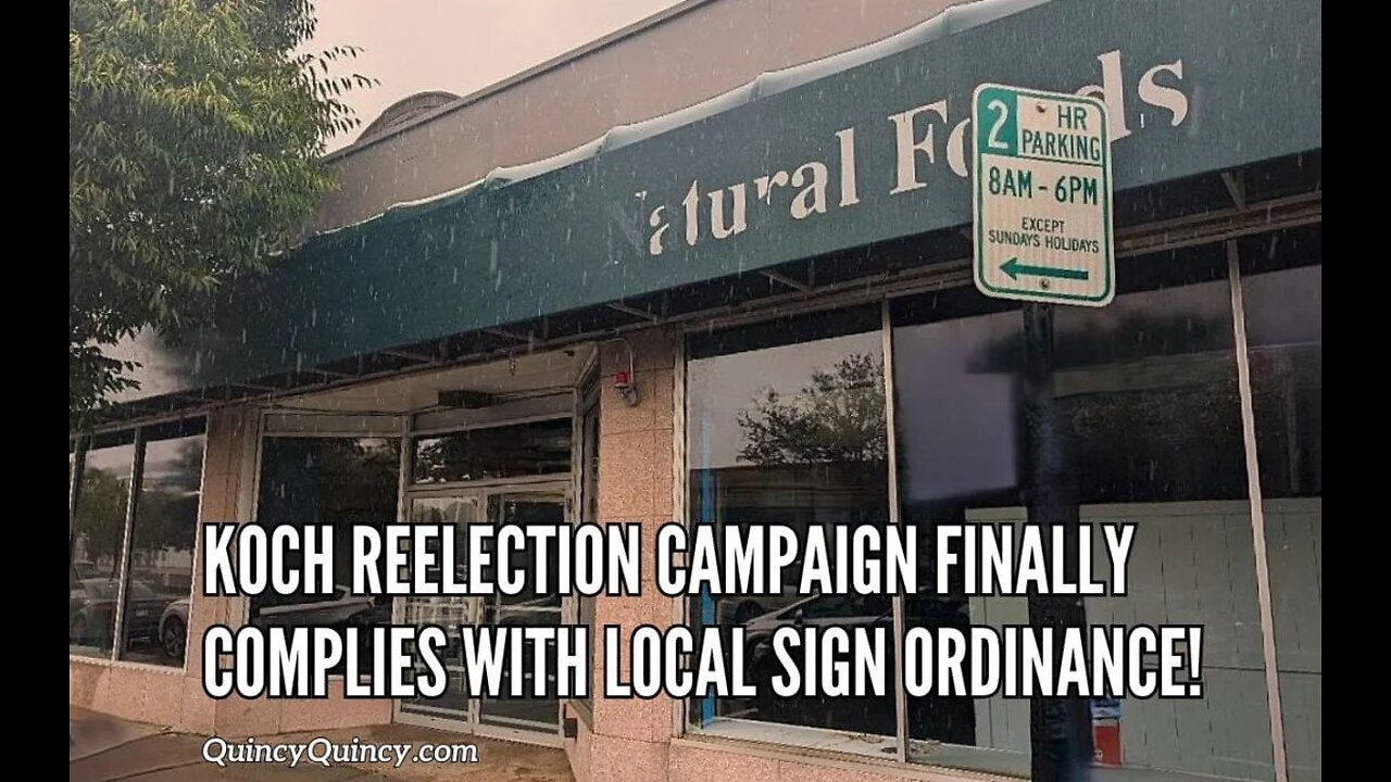 Koch Reelection Campaign Finally Complies With Local Sign Ordinance!