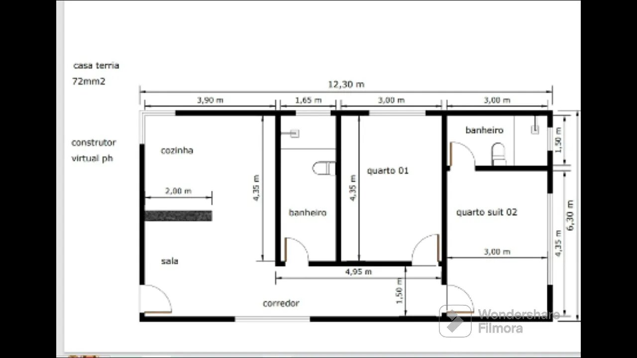 planta baixa 12 x6