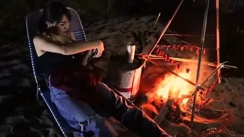 5 $$ 4K Outdoor Camping Kimiya Mori teaches you how to make a campfire outdoors