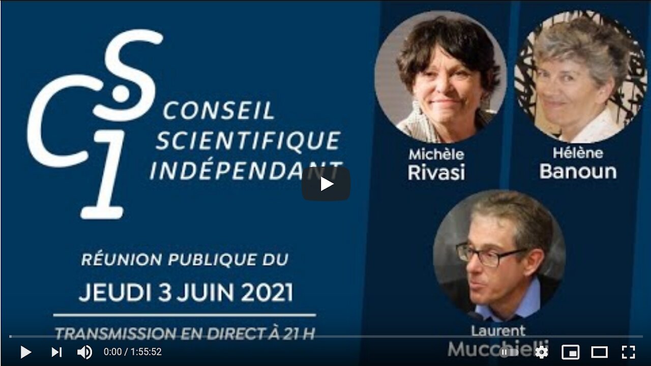 Réunion publique n°8 du Conseil Scientifique Indépendant du 3 juin 2021