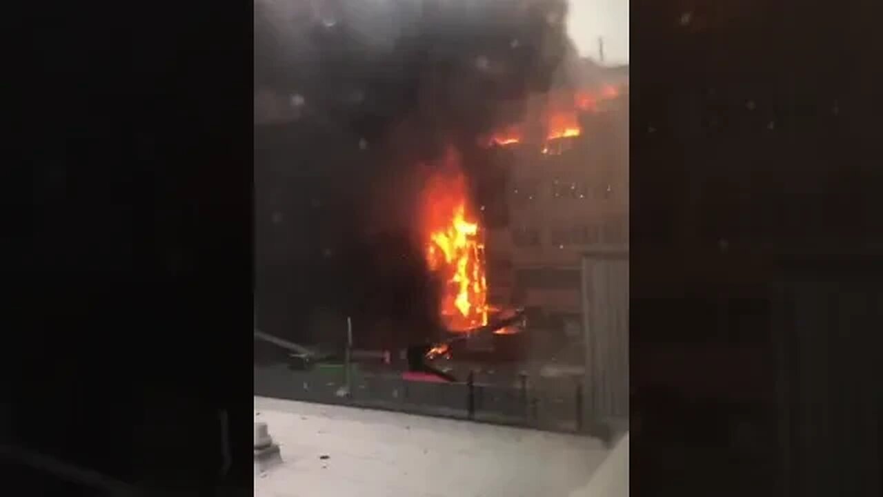 The fire near the Jacques-Cartier Bridge is the third fire in Montreal on Wednesday morning.