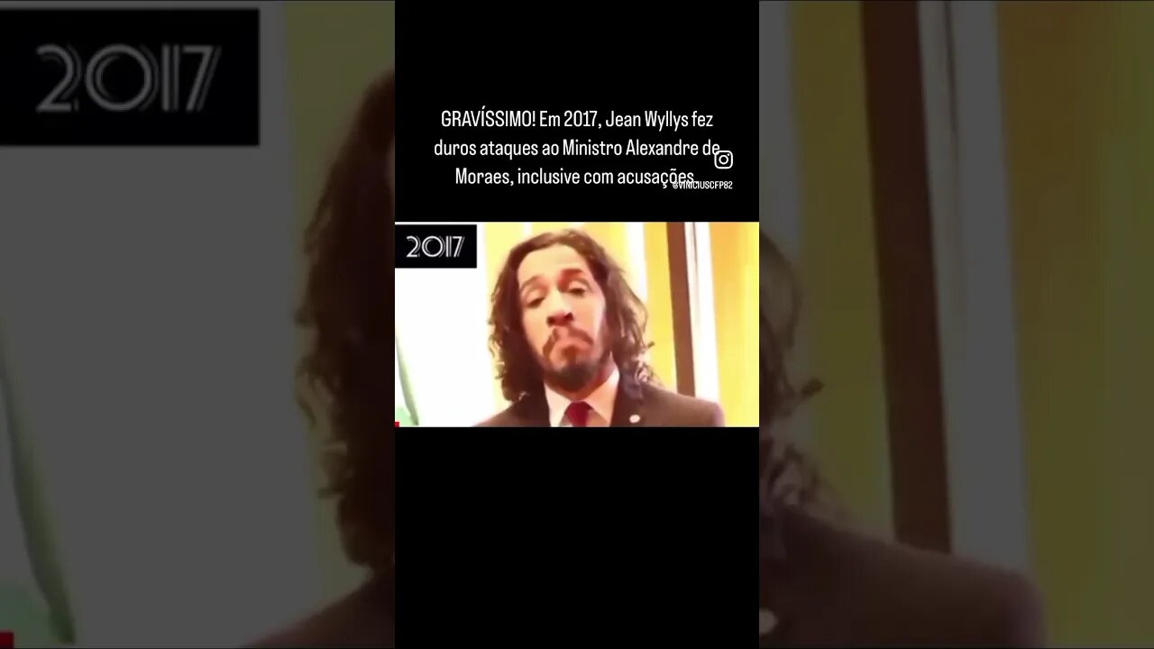 Em 2017, Jean Wyllys fez duros ataques ao Ministro Alexandre de Moraes