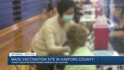 Mass vaccination site in Harford County