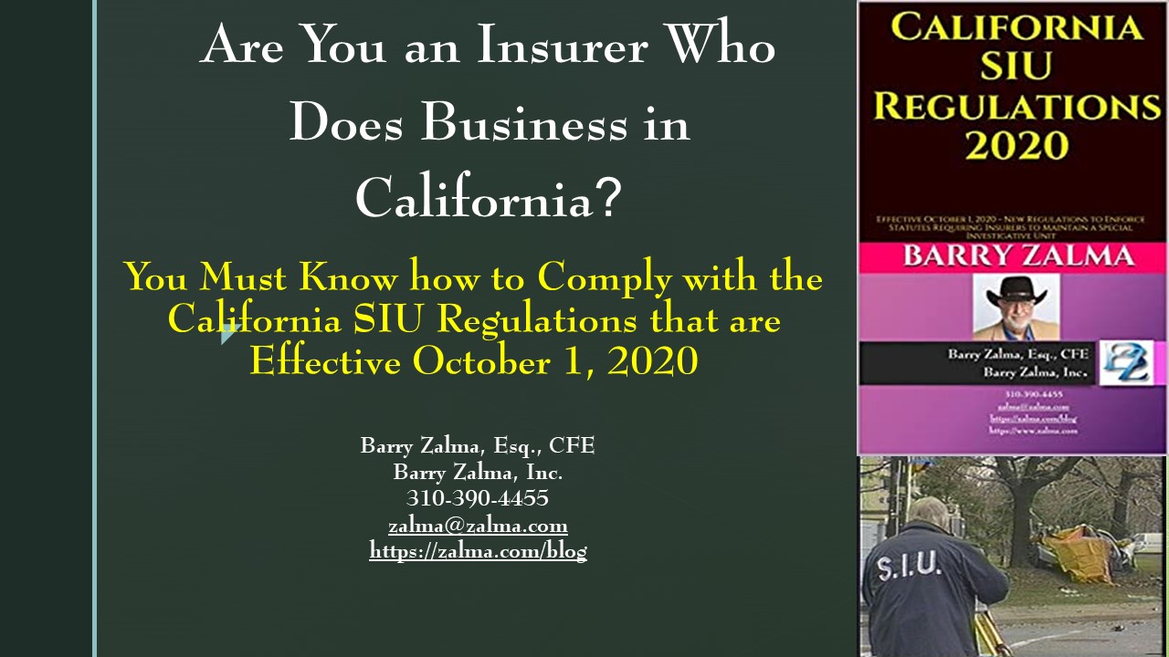 Are You an Insurer Who Does Business in California?