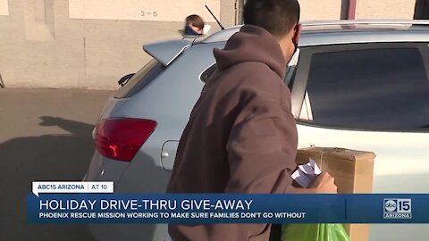 Holiday drive-thru giveaway